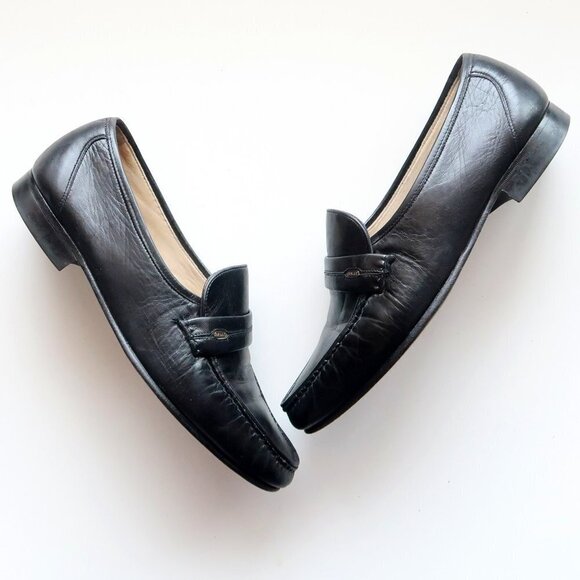 Bally of Switzerland Mathew Men's Black Leather Slip On Loafers Shoes Size 9 W - Picture 3 of 16
